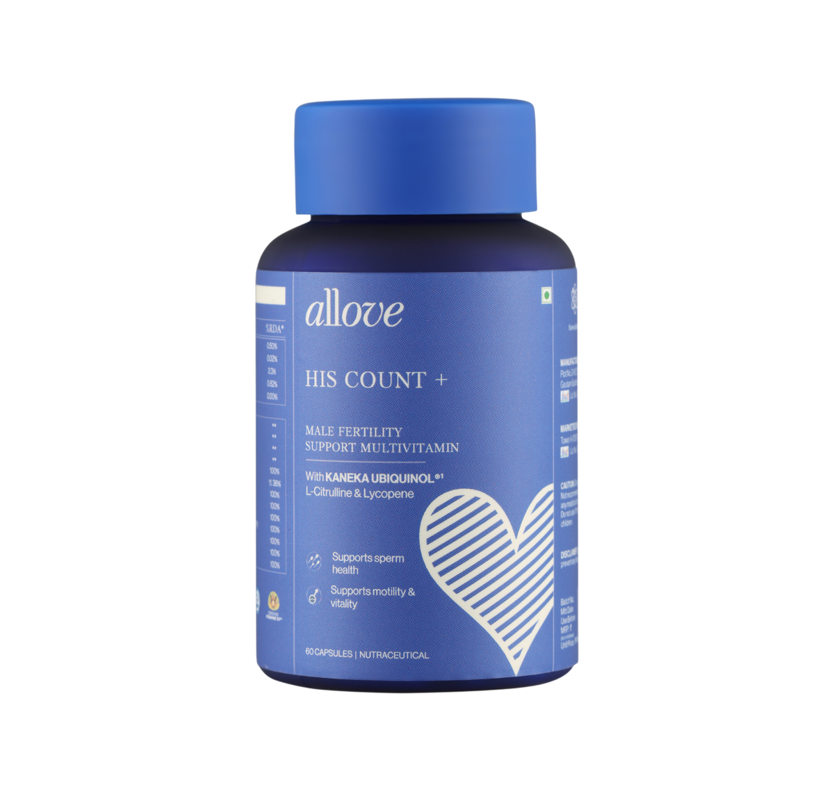 His Count+ Male Fertility Support Multivitamin