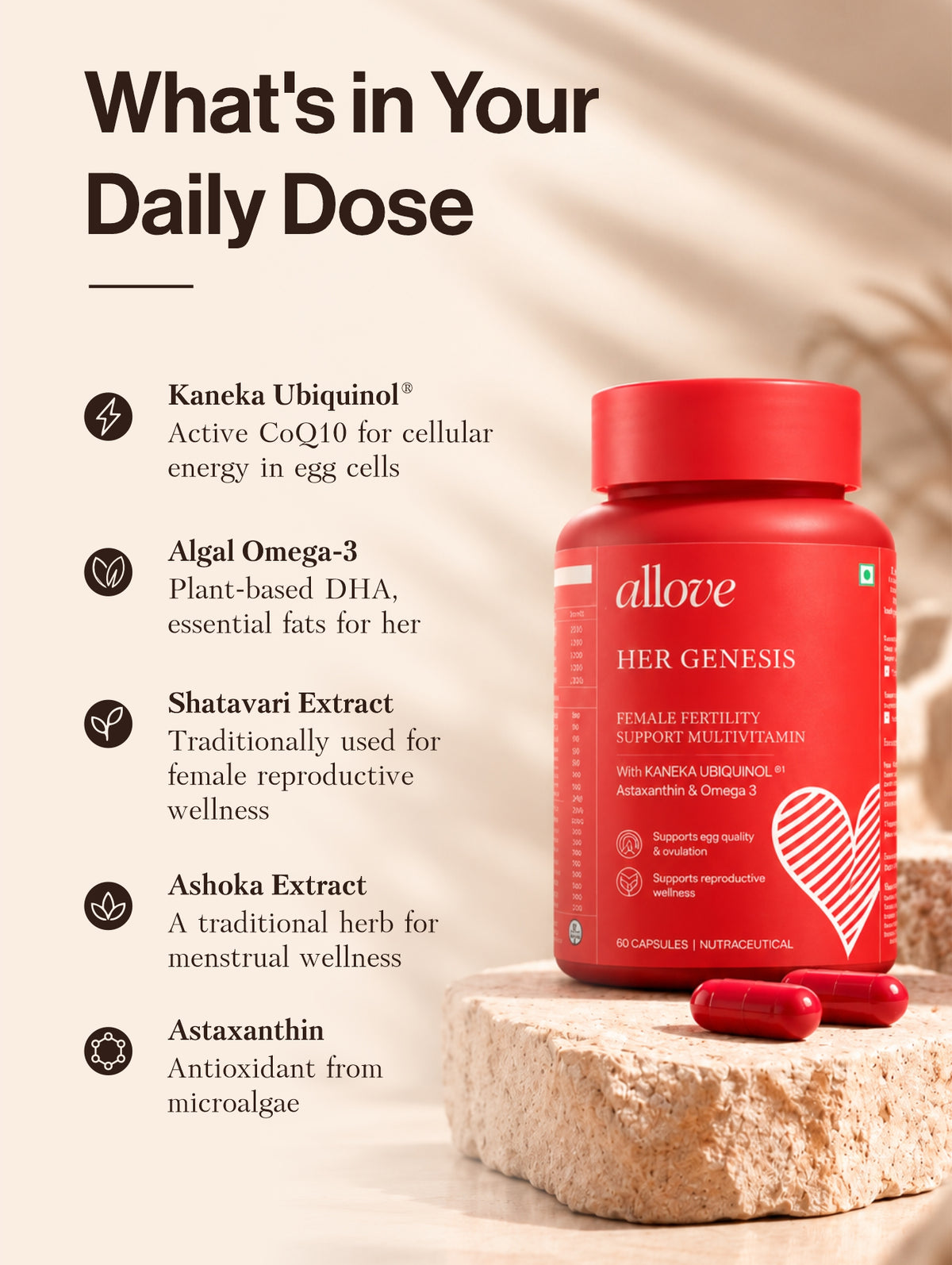 Her Genesis - Female Fertility Support Multivitamin - B