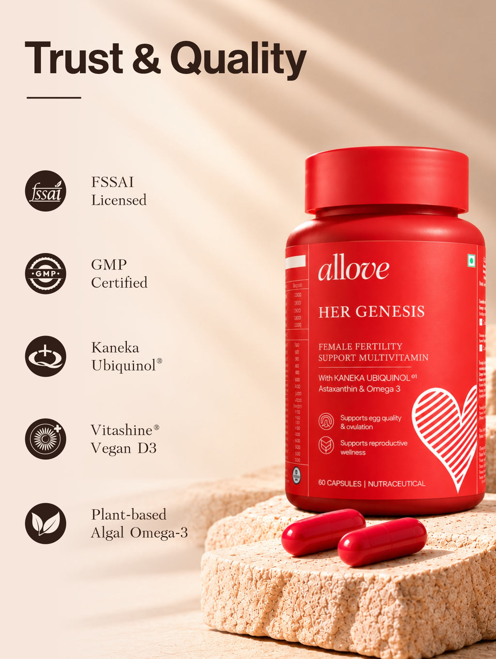 Her Genesis - Female Fertility Support Multivitamin - B