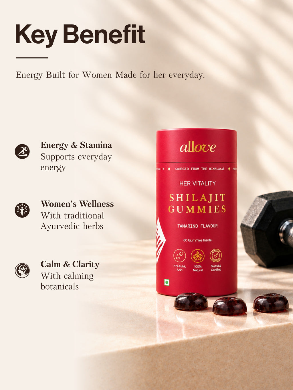 Her Vitality Shilajit Gummies - B