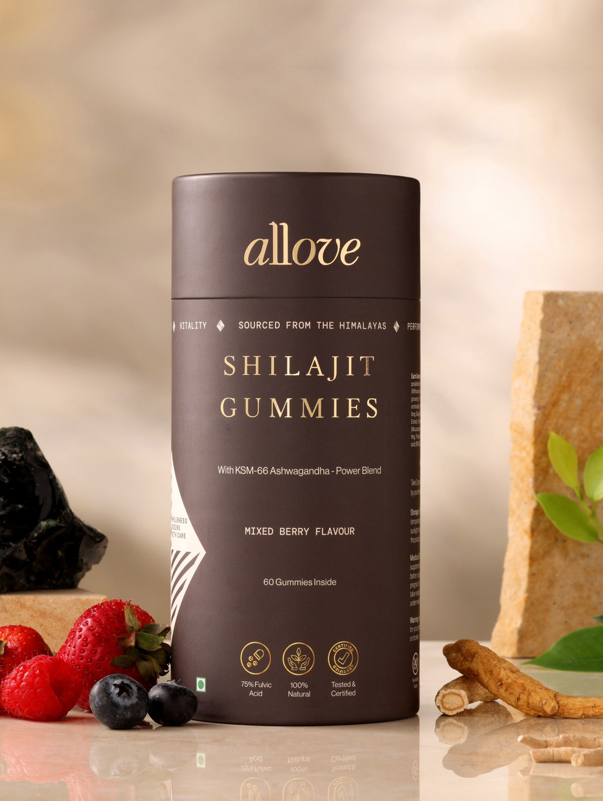 Shilajit Gummies With KSM-66 Ashwagandha - Mixed Berry