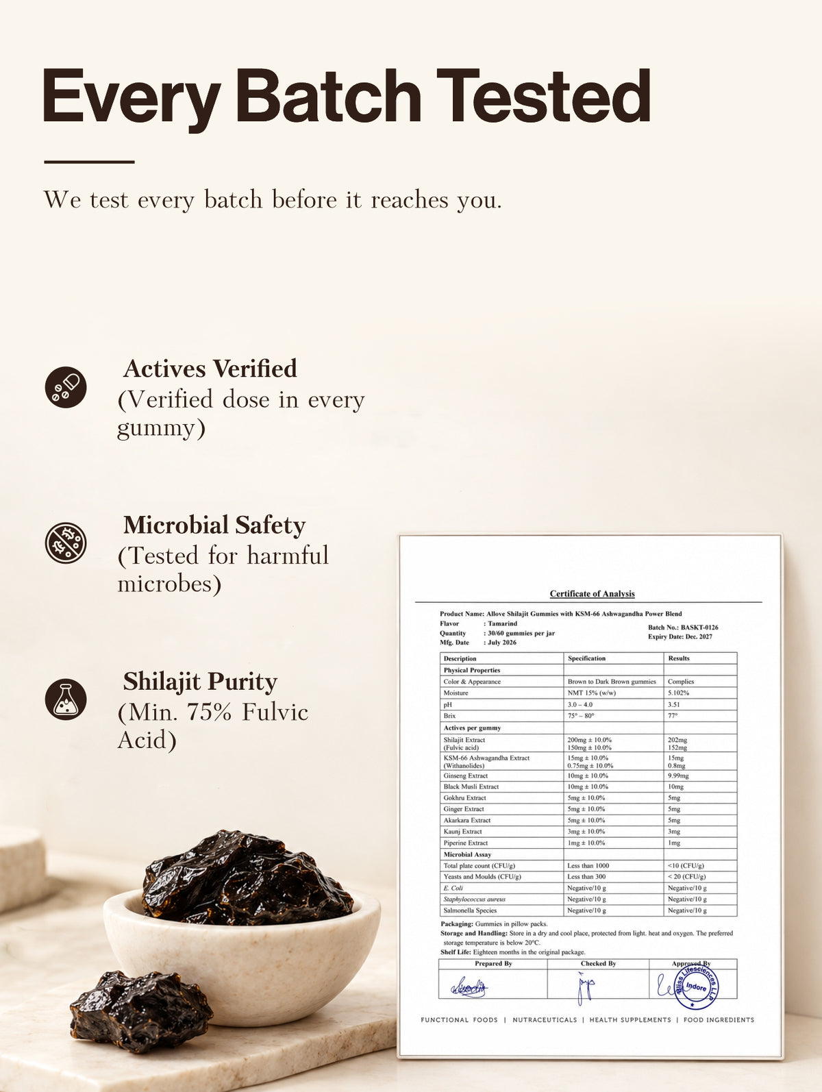 Shilajit Gummies With KSM-66 Ashwagandha - Tamarind