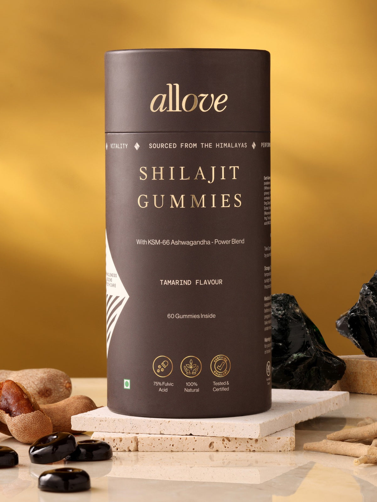 Shilajit Gummies With KSM-66 Ashwagandha - Tamarind